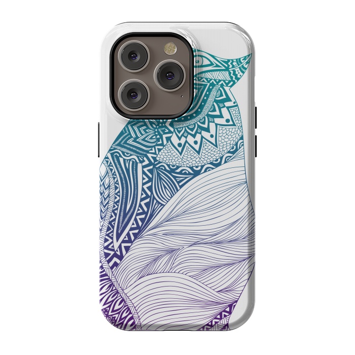 iPhone 14 Pro StrongFit Duotone penguin by Pom Graphic Design