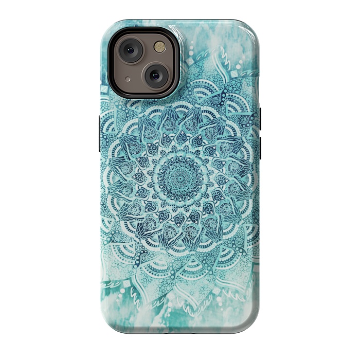 iPhone 14 StrongFit Mandala turquoise by Jms