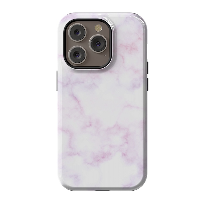 iPhone 14 Pro StrongFit Soft white pink marble by Oana 
