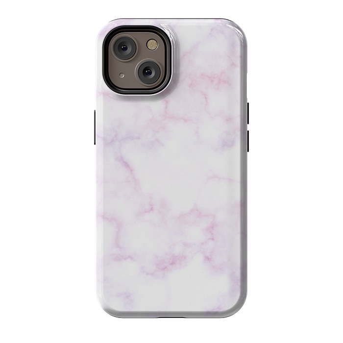 iPhone 14 StrongFit Soft white pink marble by Oana 