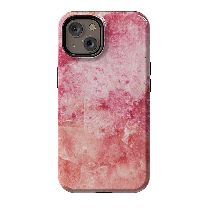 iPhone 14 StrongFit Pink peach marble art by Oana 