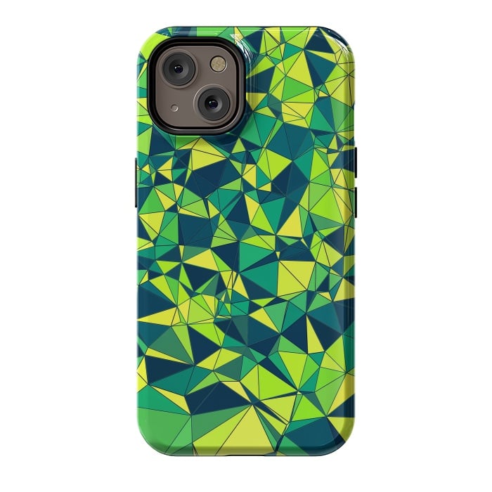 iPhone 14 StrongFit Green Low Poly Design by Art Design Works