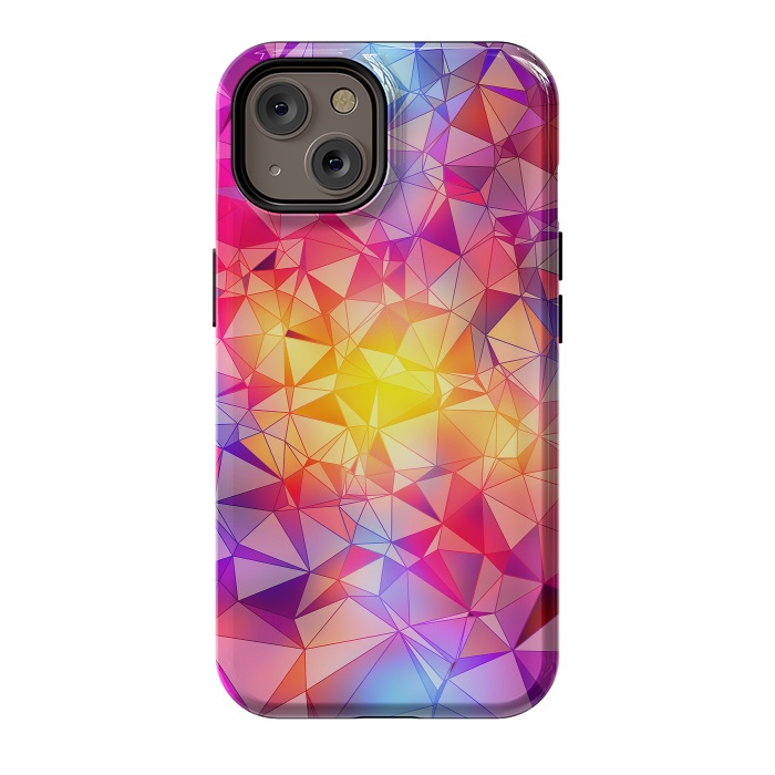 iPhone 14 StrongFit Colorful Low Poly Design by Art Design Works