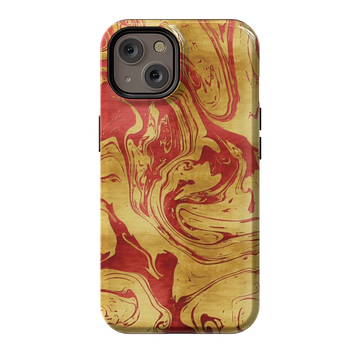 iPhone 14 StrongFit Red Dragon Marble by Art Design Works