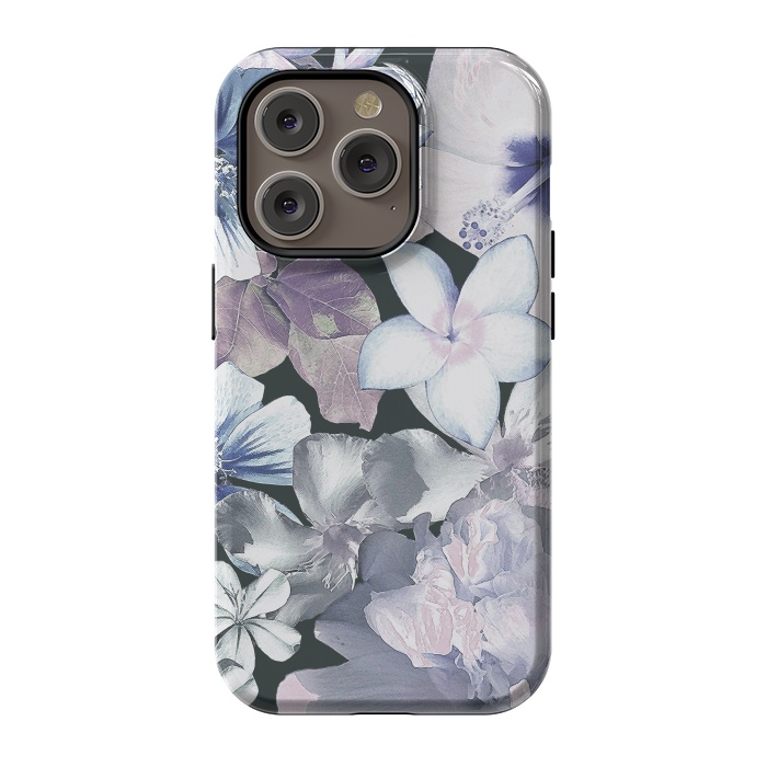 iPhone 14 Pro StrongFit Dark flowers by Susanna Nousiainen