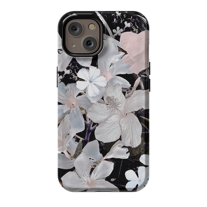 iPhone 14 StrongFit Dark flowers II by Susanna Nousiainen