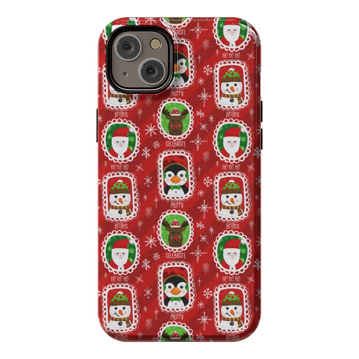 iPhone 14 Plus StrongFit Santa and Friends by Noonday Design