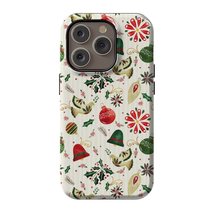iPhone 14 Pro StrongFit Ornate Christmas Ornaments by Noonday Design