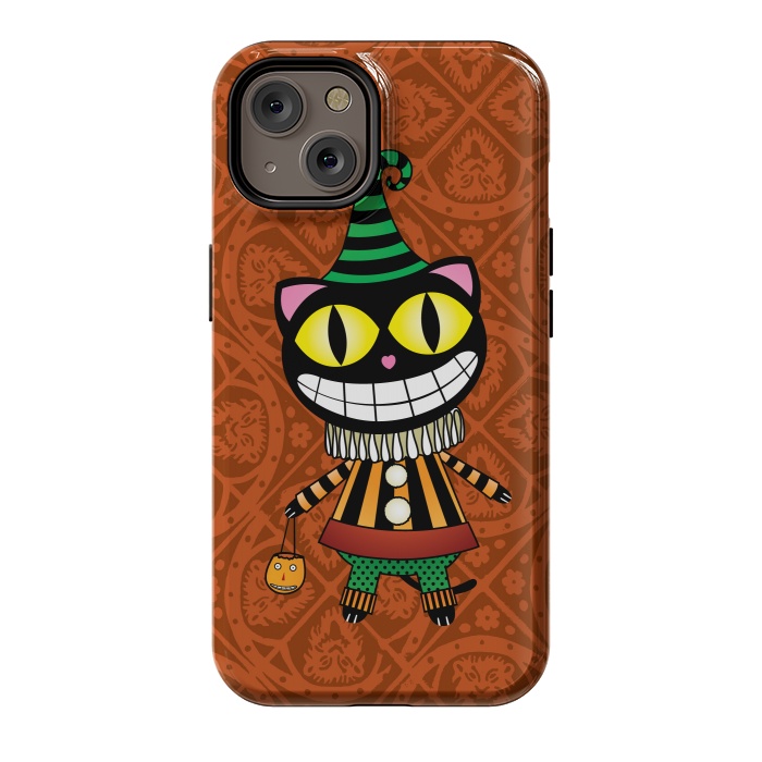 iPhone 14 StrongFit Cassiues Harlequin Cat by Mangulica