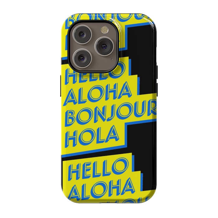 iPhone 14 Pro StrongFit hello aloha by MALLIKA