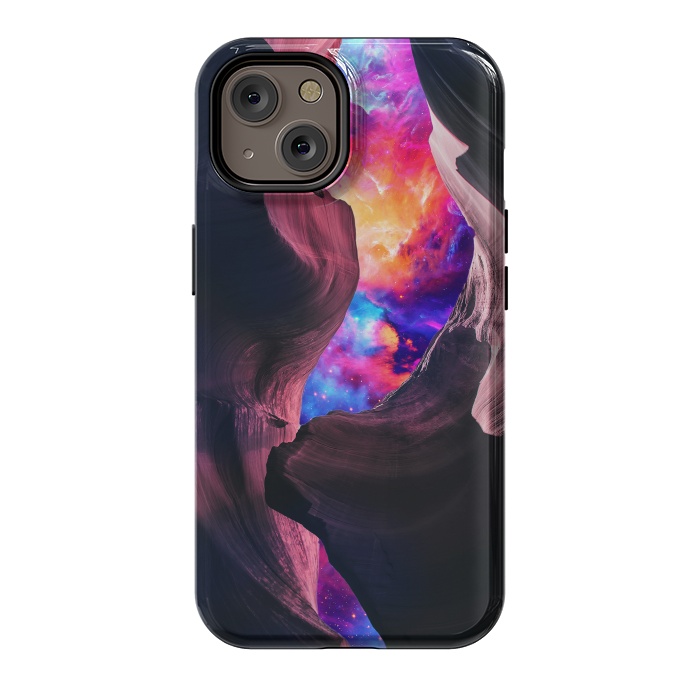 iPhone 14 StrongFit Grand Canyon with Colorful Space Collage by Art Design Works