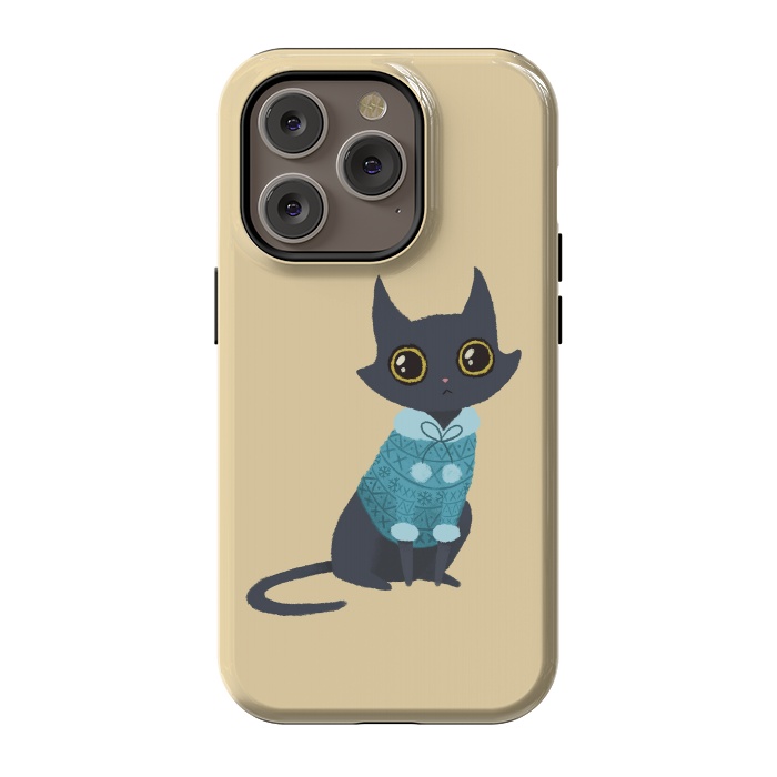 iPhone 14 Pro StrongFit Cozy cat by Laura Nagel