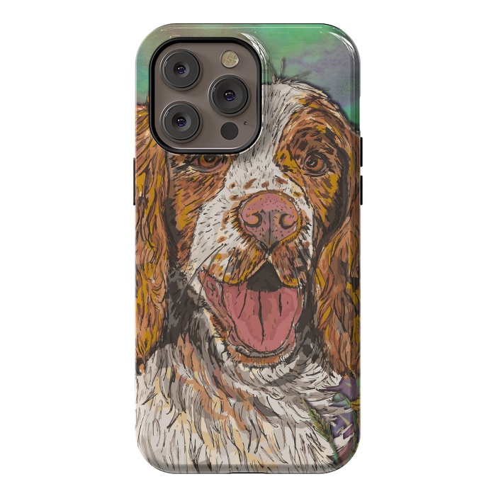 iPhone 14 Pro max StrongFit Spaniel by Lotti Brown