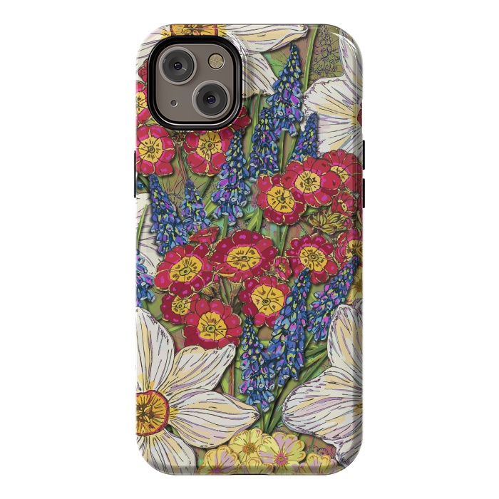 iPhone 14 Plus StrongFit Spring Flowers by Lotti Brown