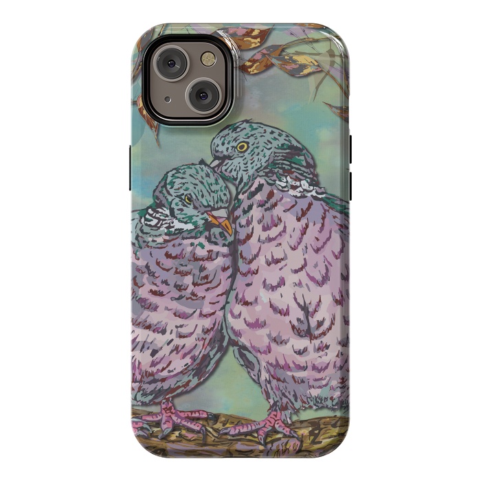 iPhone 14 Plus StrongFit Loving Ring Doves by Lotti Brown