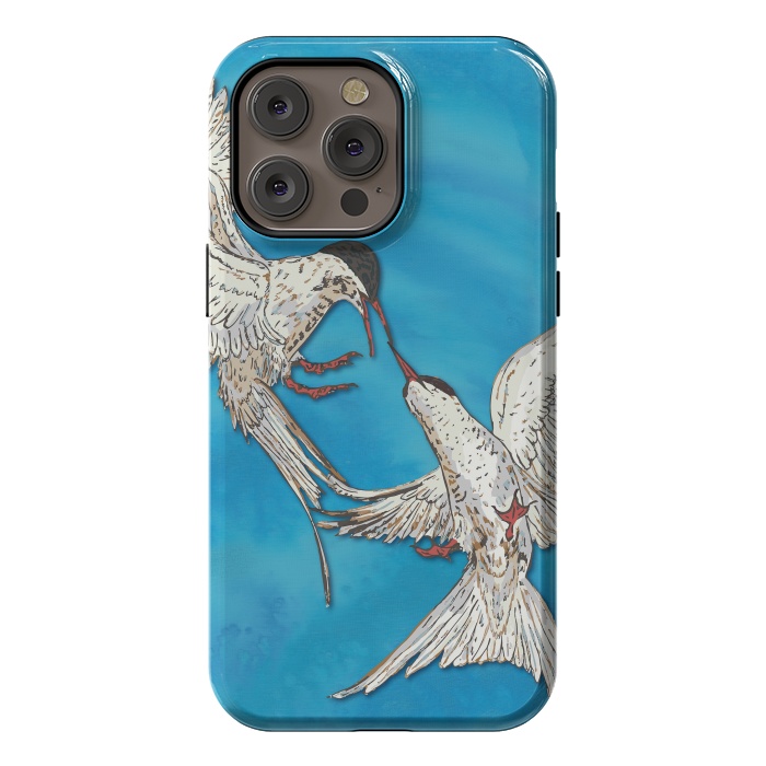 iPhone 14 Pro max StrongFit Arctic Terns by Lotti Brown