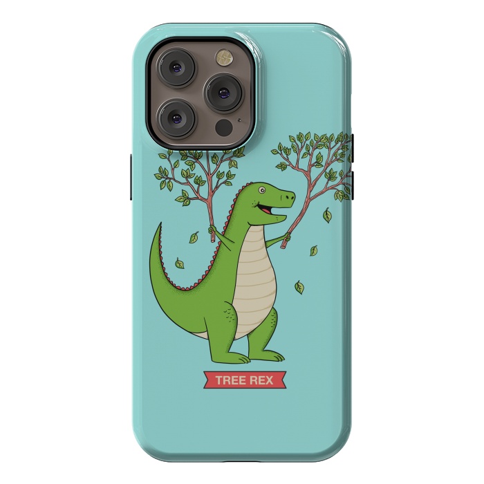 iPhone 14 Pro max StrongFit Tree Rex Blue Version by Coffee Man