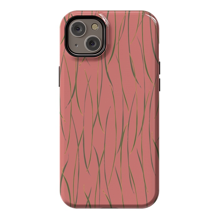 iPhone 14 Plus StrongFit Coral Stripe by Lotti Brown