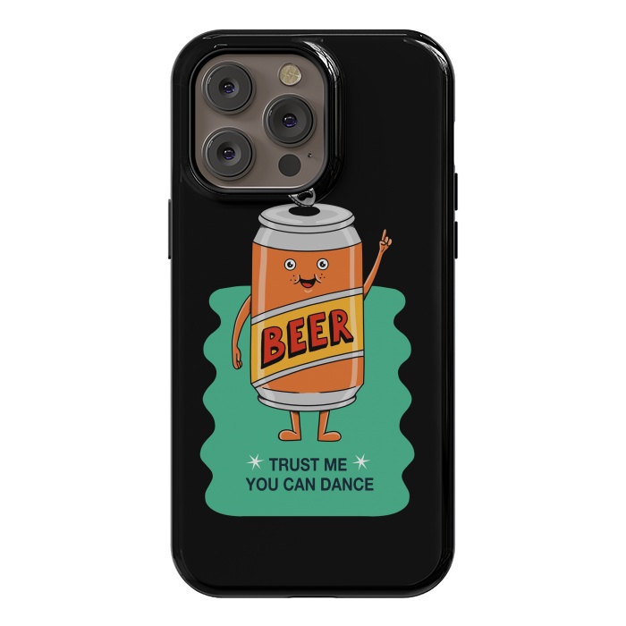 iPhone 14 Pro max StrongFit Beer you can dance black by Coffee Man
