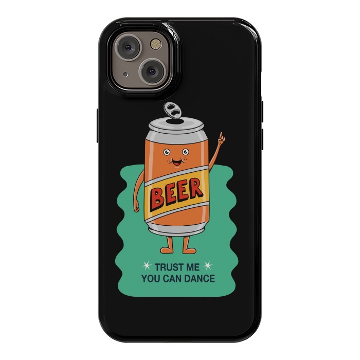 iPhone 14 Plus StrongFit Beer you can dance black by Coffee Man