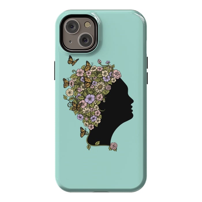 iPhone 14 Plus StrongFit Floral lady by Coffee Man