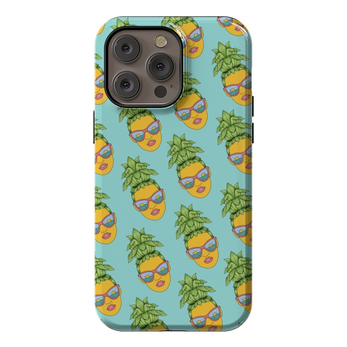 iPhone 14 Pro max StrongFit Pineapple Girl pattern by Coffee Man