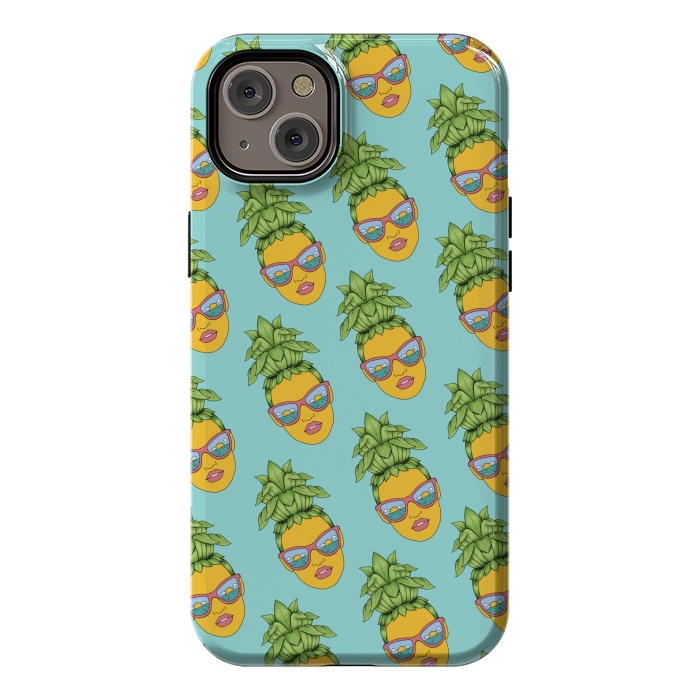 iPhone 14 Plus StrongFit Pineapple Girl pattern by Coffee Man