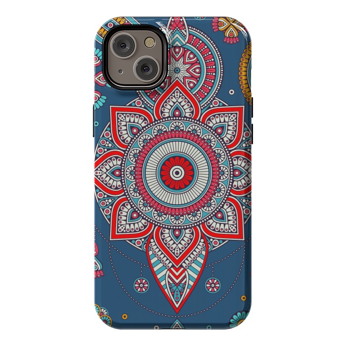iPhone 14 Plus StrongFit Blue Mandala Of The Indians  by ArtsCase