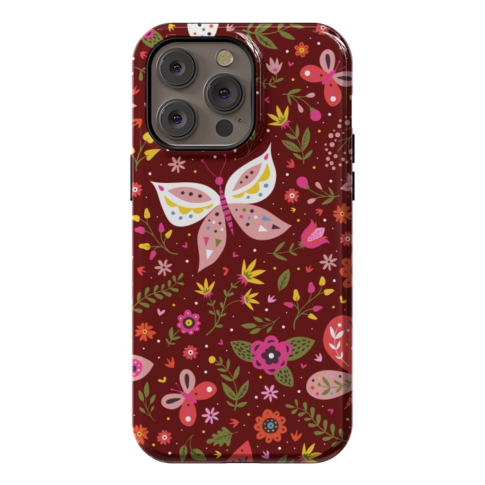 iPhone 14 Pro max StrongFit Butterflies Dancing In Wine by ArtsCase