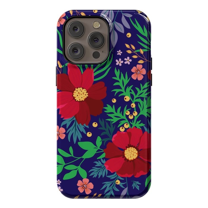 iPhone 14 Pro max StrongFit Red Flowers In The Ocean by ArtsCase