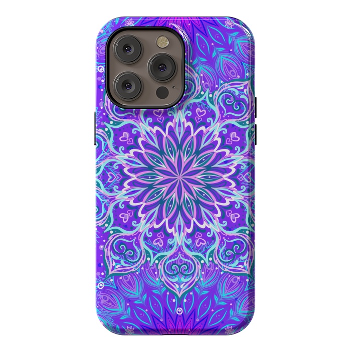 iPhone 14 Pro max StrongFit Purple Mandalas For The Day by ArtsCase