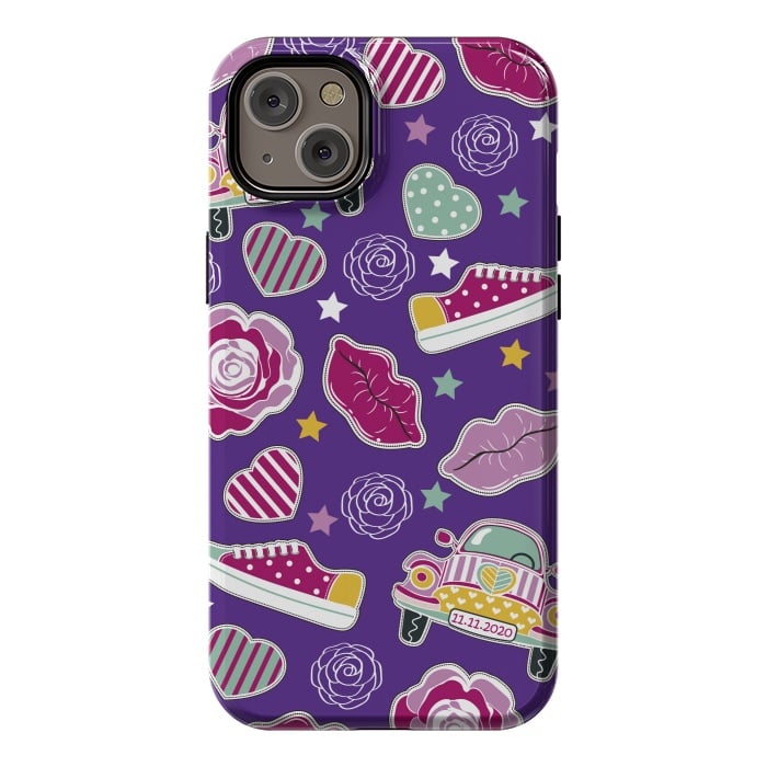 iPhone 14 Plus StrongFit Purple Hippie Style by ArtsCase