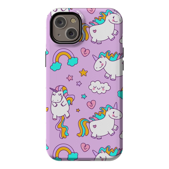 iPhone 14 Plus StrongFit Unicorns Pink Patterns by ArtsCase