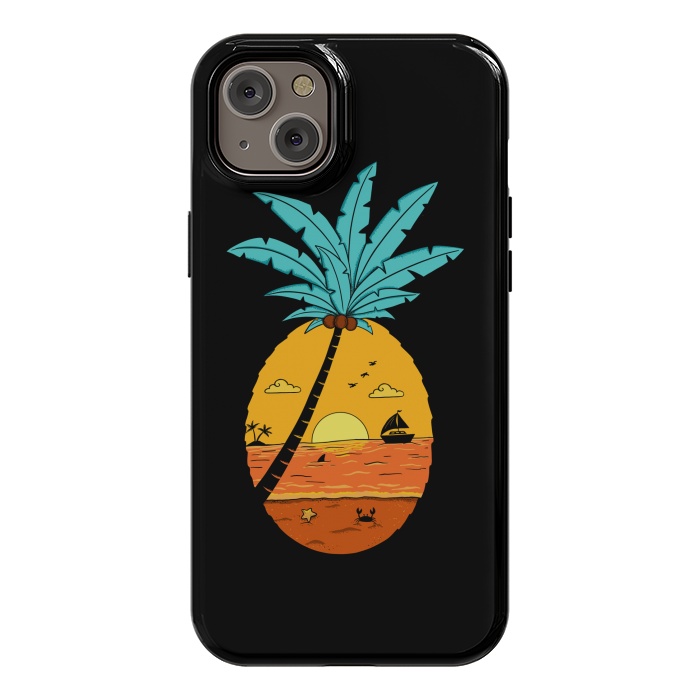 iPhone 14 Plus StrongFit Pineapple Nature Black by Coffee Man