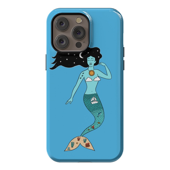 iPhone 14 Pro max StrongFit Mermaid Nature Blue by Coffee Man