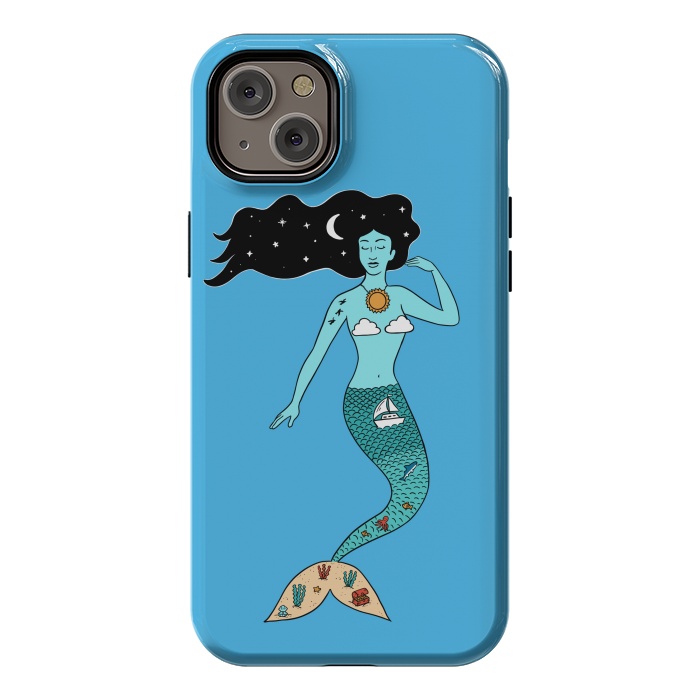 iPhone 14 Plus StrongFit Mermaid Nature Blue by Coffee Man