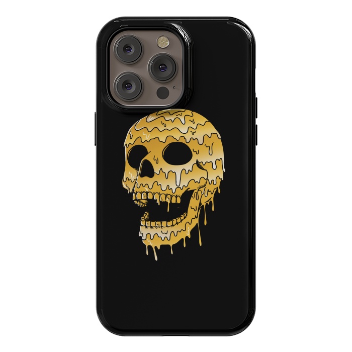 iPhone 14 Pro max StrongFit Gold Skull by Coffee Man