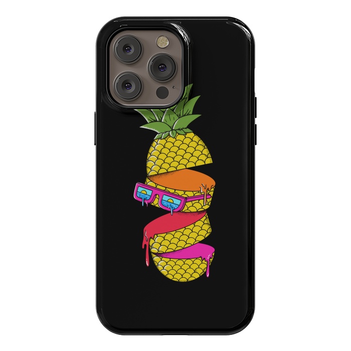 iPhone 14 Pro max StrongFit Pineapple colors Black by Coffee Man