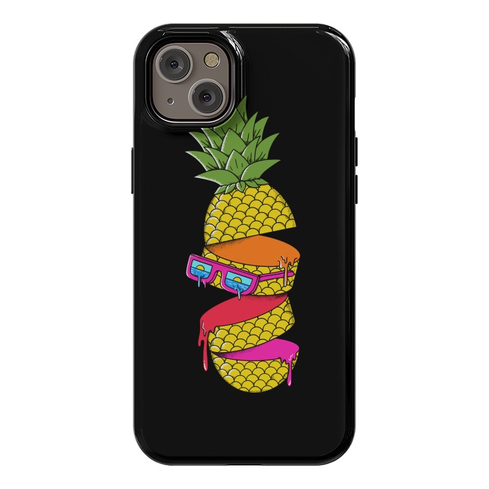 iPhone 14 Plus StrongFit Pineapple colors Black by Coffee Man