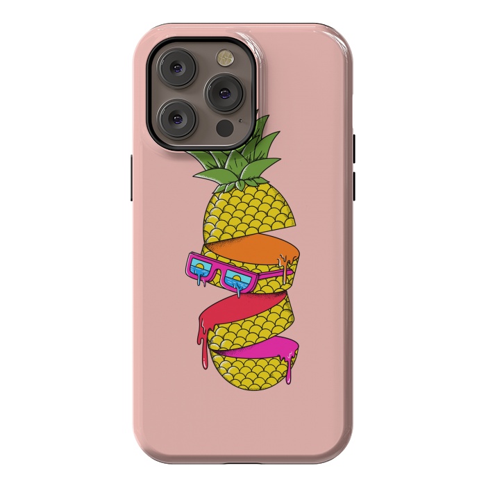 iPhone 14 Pro max StrongFit Pineapple Colors Pink by Coffee Man