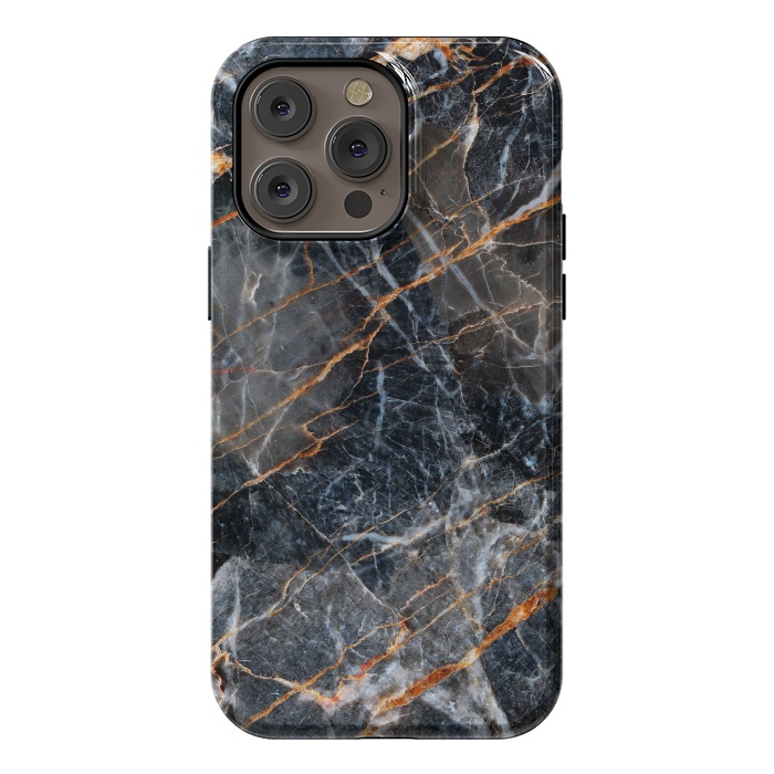 iPhone 14 Pro max StrongFit Marble Gray Stone by ArtsCase