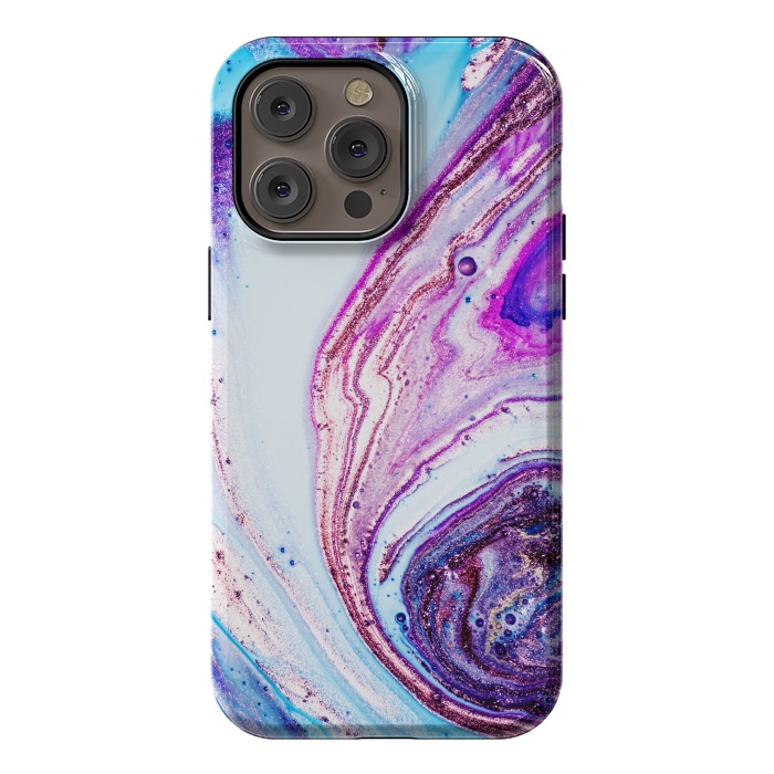 iPhone 14 Pro max StrongFit Watercolors In Blue And Purple  by ArtsCase