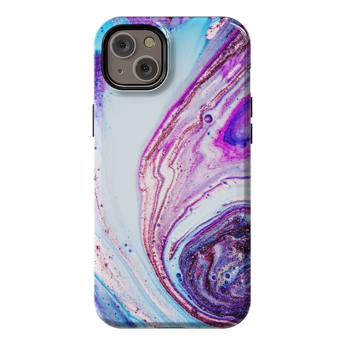 iPhone 14 Plus StrongFit Watercolors In Blue And Purple  by ArtsCase