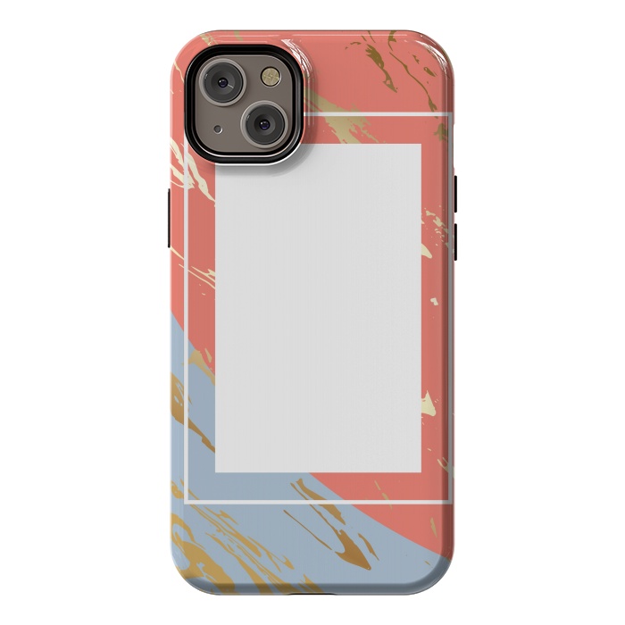 iPhone 14 Plus StrongFit Liquid In Melon, Gray And Gold by ArtsCase