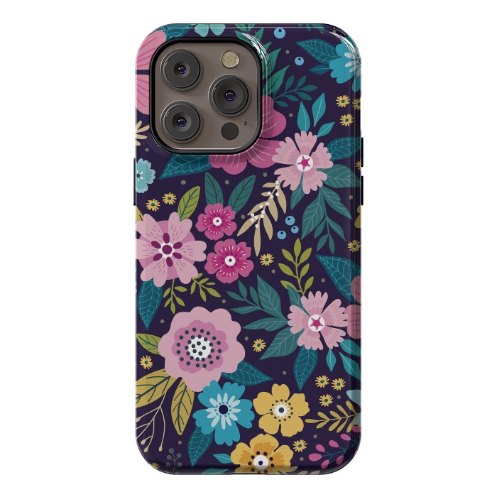 iPhone 14 Pro max StrongFit Floral Pattern Design VI  by ArtsCase