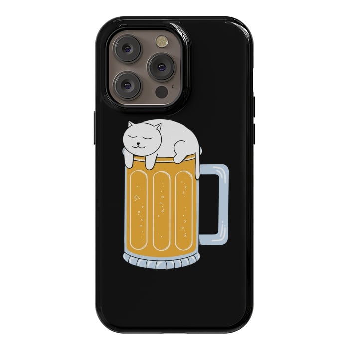iPhone 14 Pro max StrongFit Cat beer by Coffee Man