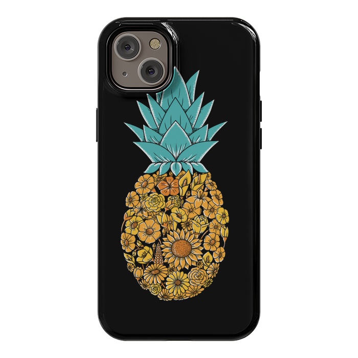 iPhone 14 Plus StrongFit Pineapple Floral by Coffee Man