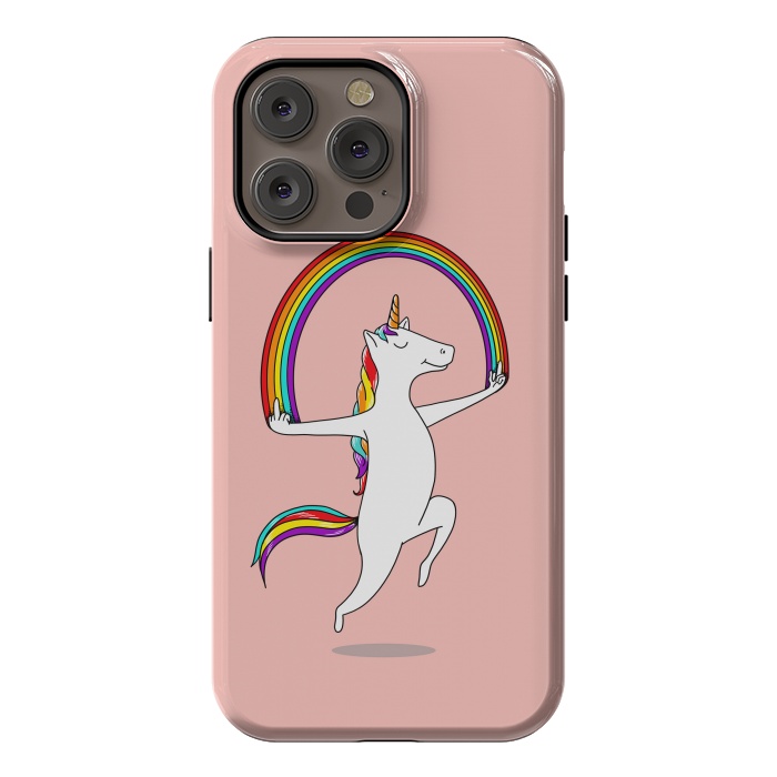 iPhone 14 Pro max StrongFit Unicorn Magic pink by Coffee Man