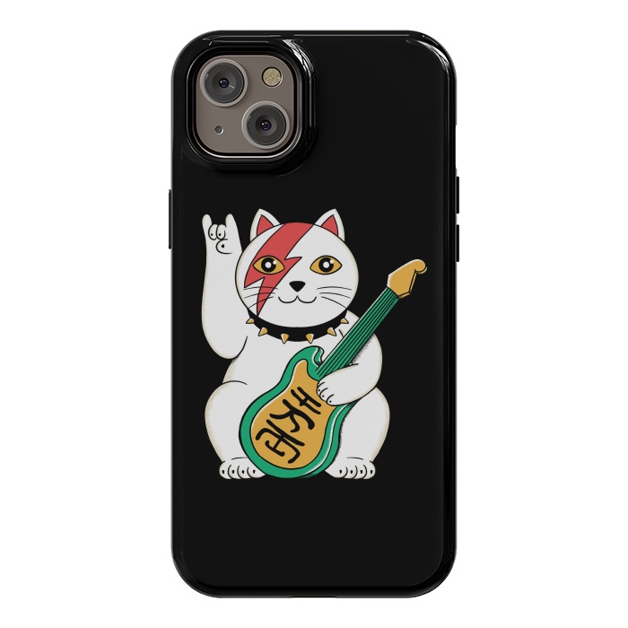 iPhone 14 Plus StrongFit Lucky Cat Black by Coffee Man