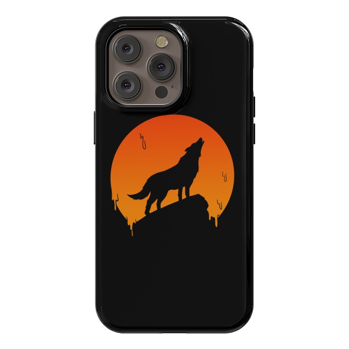 iPhone 14 Pro max StrongFit Wolf and Moon by Coffee Man